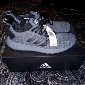 NWT Adidas Lite Racer BYD Men's size 11, grey with black stripes, running shoes